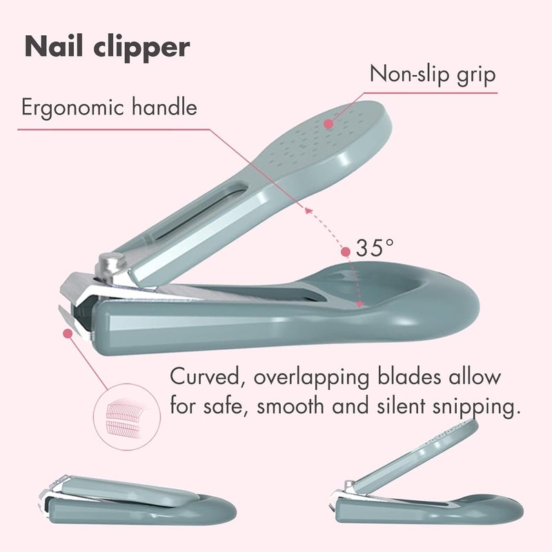 YIVEKO Baby Nail Kit, 4-in-1 Baby Nail Care Set with Cute Case, Baby Nail Clipper, Scissor, Nail File & Tweezer - Image 2